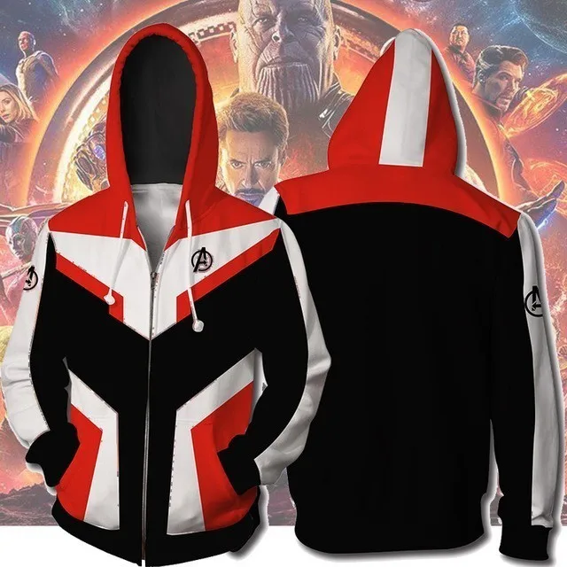 Cosplay Avengers Endgame Quantum Realm Sweatshirt Hoodie Jacket Advanced Tech Costumes Avengers End Game Hood Superhero Hoodies