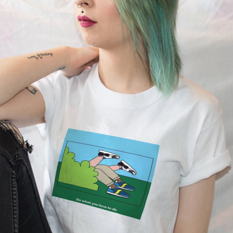 

Summer Women Clothes 2019 Thin Section T Shirt Harajuku Do What You Love Do Letter Printed Tshirt Fashion vintage Tops