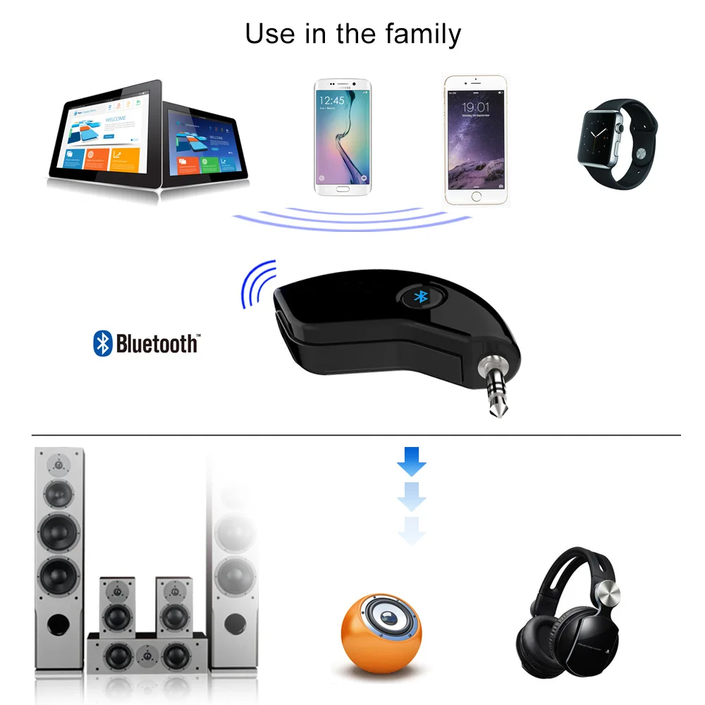 Автомобильный 3,5 мм AUX Bluetooth приемник BT-188 беспроводной аудио приемник для музыки и телефонных звонков