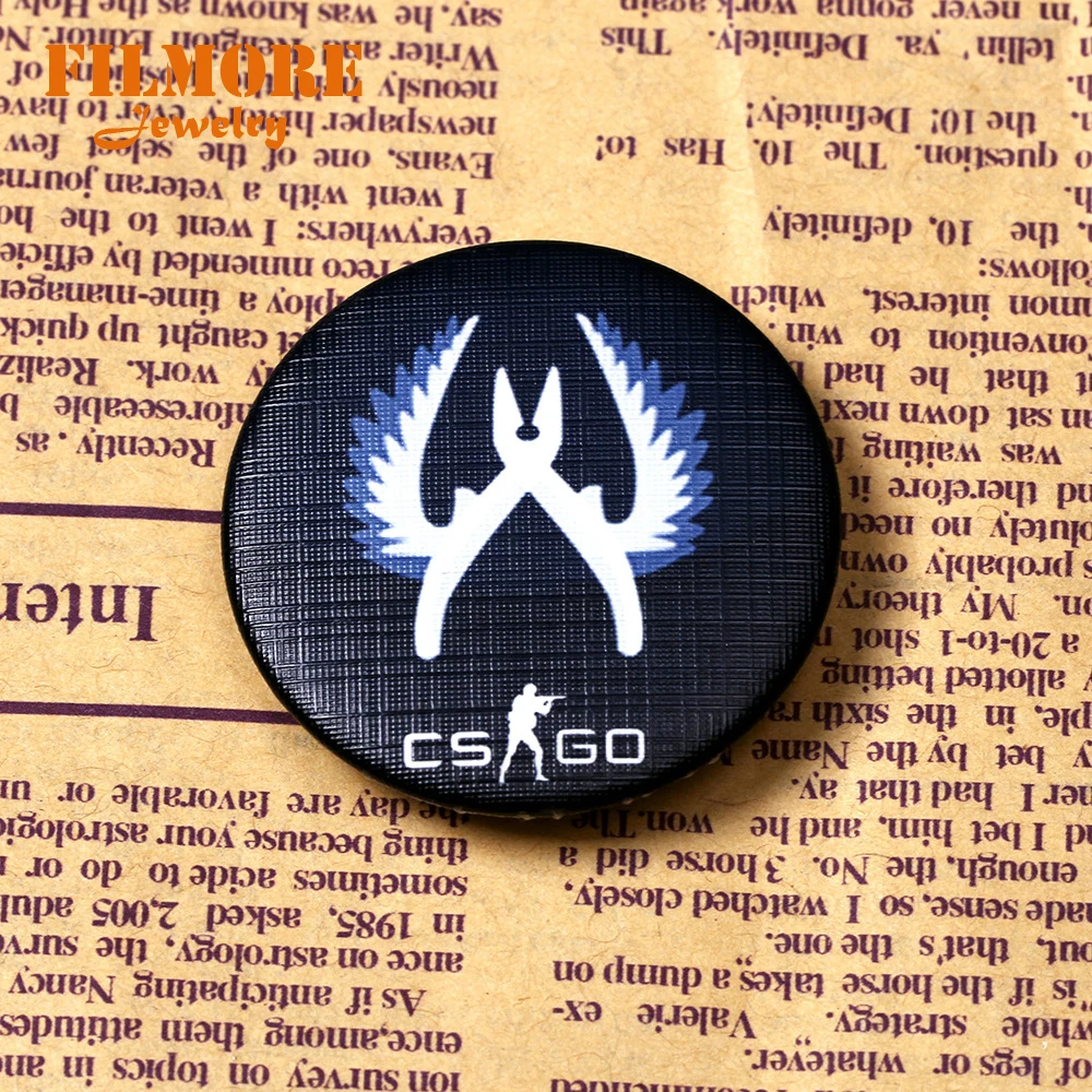 29 видов CSGO булавки с принтами из игр Warcraft и DOTA кнопки значки Skyrim Броши школьная