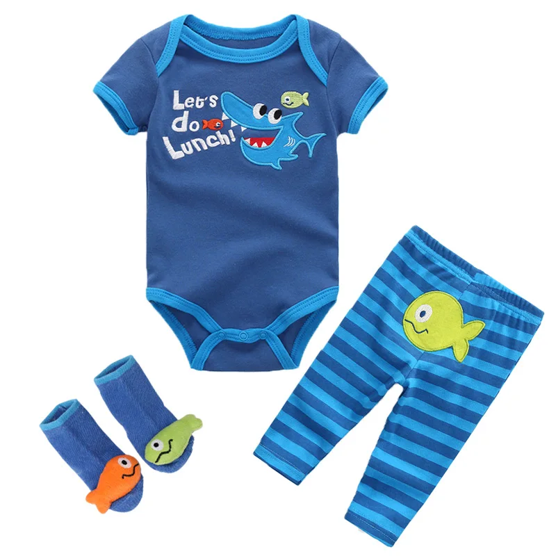 

Newborn Summer baby Clothing Sets short sleeve bebe clothes