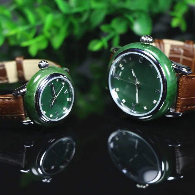 Натуральный зеленый Хотан яшма часы кулон 3D Резные Подвески для женщин или мужчин амулет нефрит ювелирные изделия