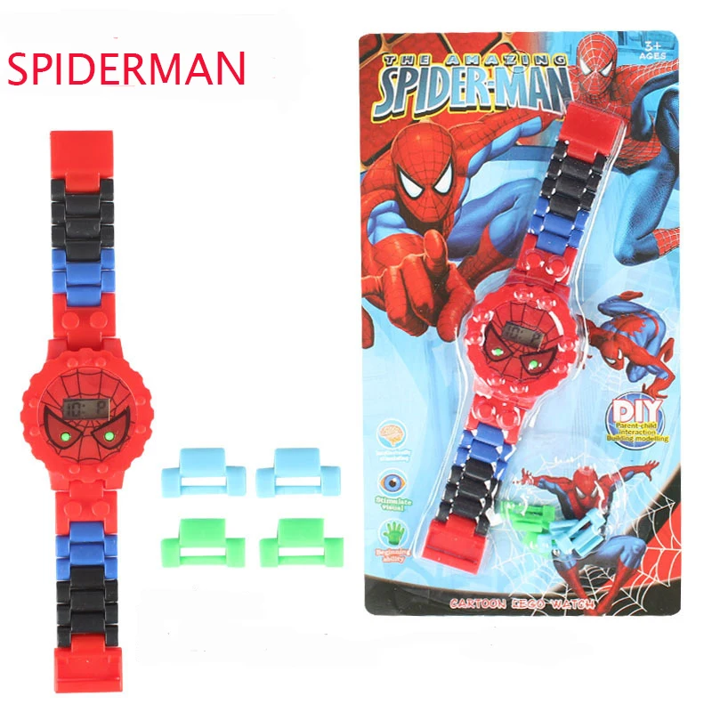 

1pc Super Heroes Digital Watch Blocks Baseplate Legoings Minecraft DIY Educational Toys Funny Watches Brick Base Plate B326