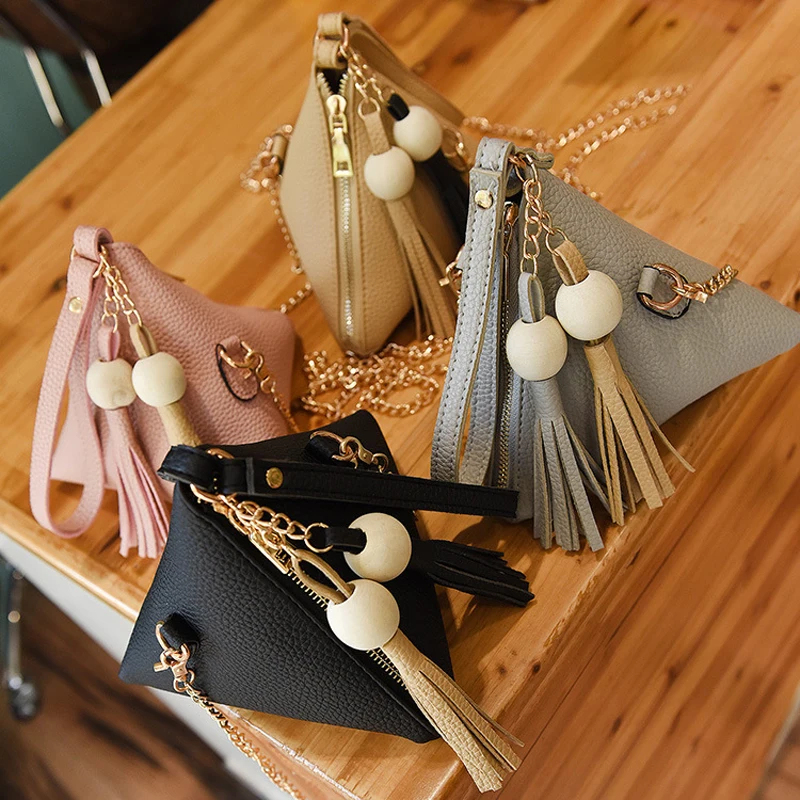 Mini Triangle Women Clutch Purse Hand Bag Wristlets Strap Small Women Bag Lady Clutches Casual ...