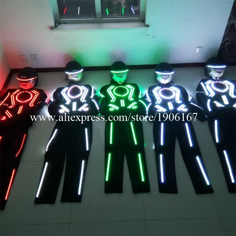 LED Robot Costumes Vêtements LED Lumières Lumineux Stage Dance