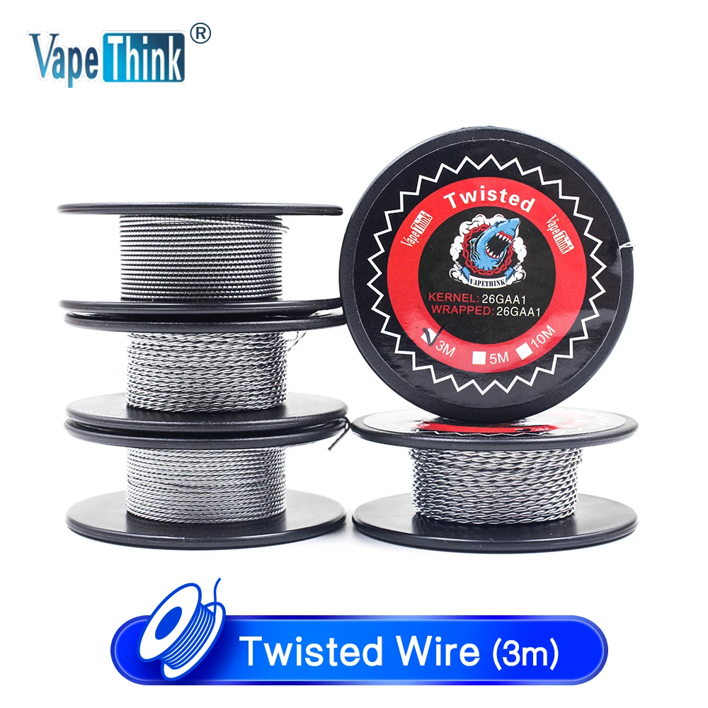 Vapethink Steam Shark quad tiger twisted Vape coil Wire FOR RDA diy