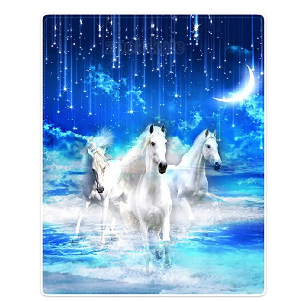 Blankets Soft Warm Sofa Bed Throw Blanket Beautiful Night Sky Moon And