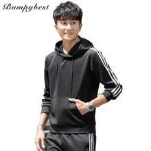 Bumpybeast осенние мужские комплекты одежды толстовки+ штаны комплекты Толстовка полосатые рукава высокое качественный спортивный костюм для влюбленных спортивная одежда