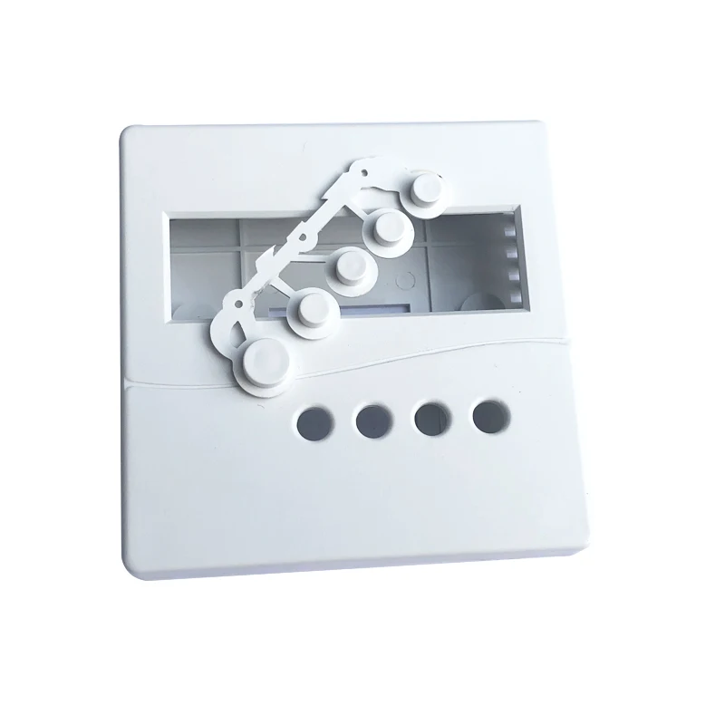1pc White Electronic Project Box Practical Plastic Enclosure Case with Button Caps for DIY LCD1602 86x86x26mm