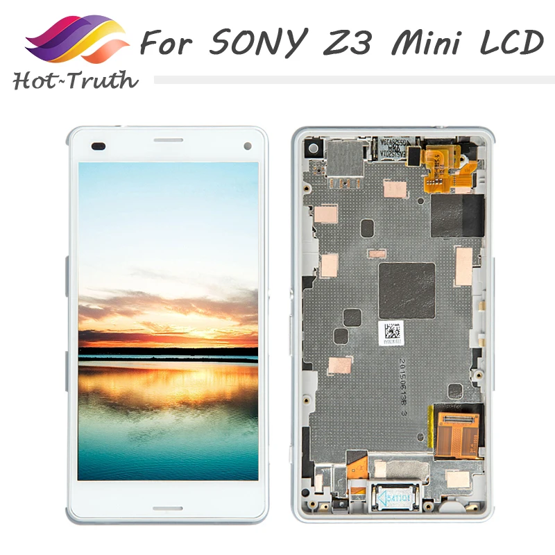 

Hot-Truth 1PCS Z3 mini Compact 4.6 inch LCD Screen For Sony Xperia Z3 mini LCD Display D5803 D5833 M55W Touch Screen Digitizer