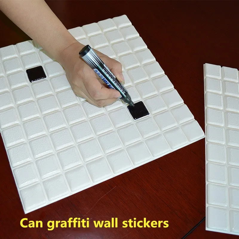 DIY мозаика 3D эластичная Наклейка на стену Водонепроницаемая детская комната