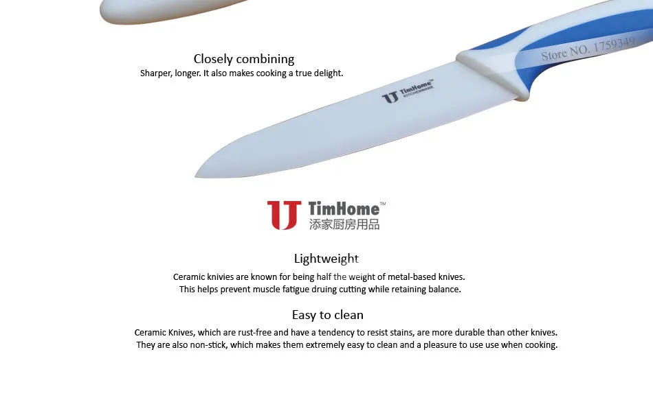 Timhome 6 дюймов Керамический нож шеф-повара для кухонный, для овощей резки фруктов Ножи