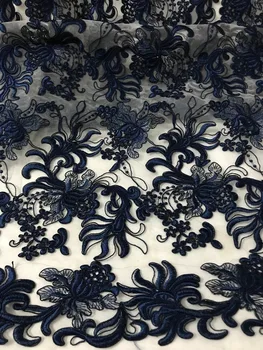 

best quality embroidered African Tulle Lace Fabric fashion African French Lace Fabric yaking-52024 with embroidery