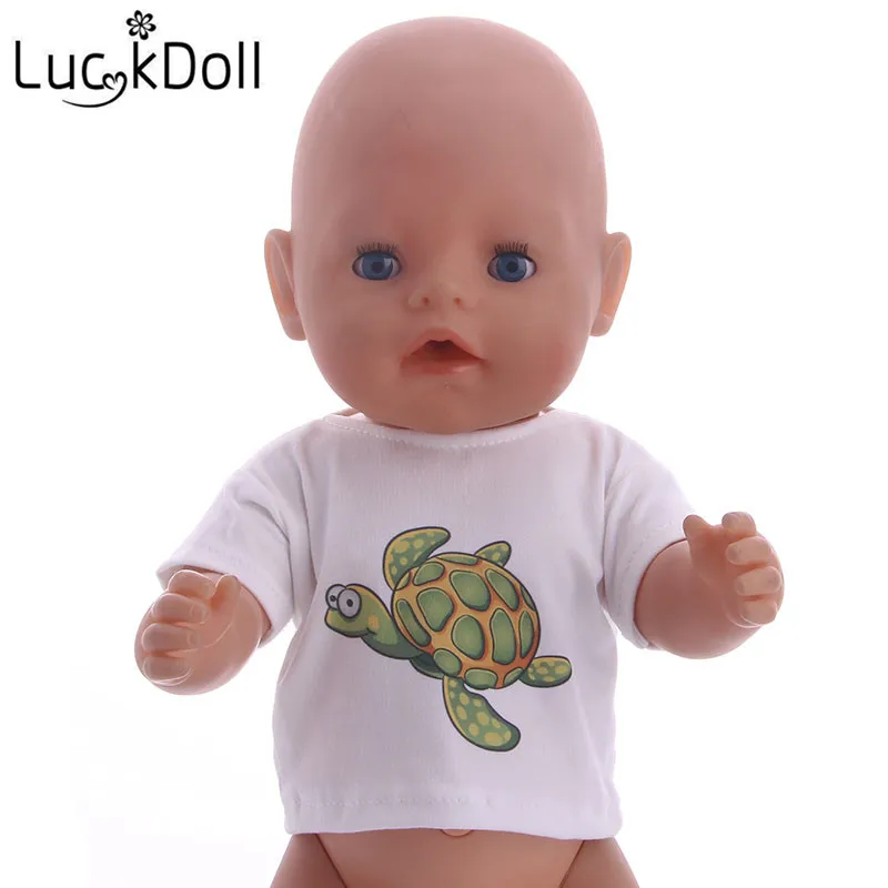 LUCKDOLL хлопковая Футболка Подходит для 18-дюймовые американская кукла Logan кукла мальчик одежда аксессуары игрушки для детей