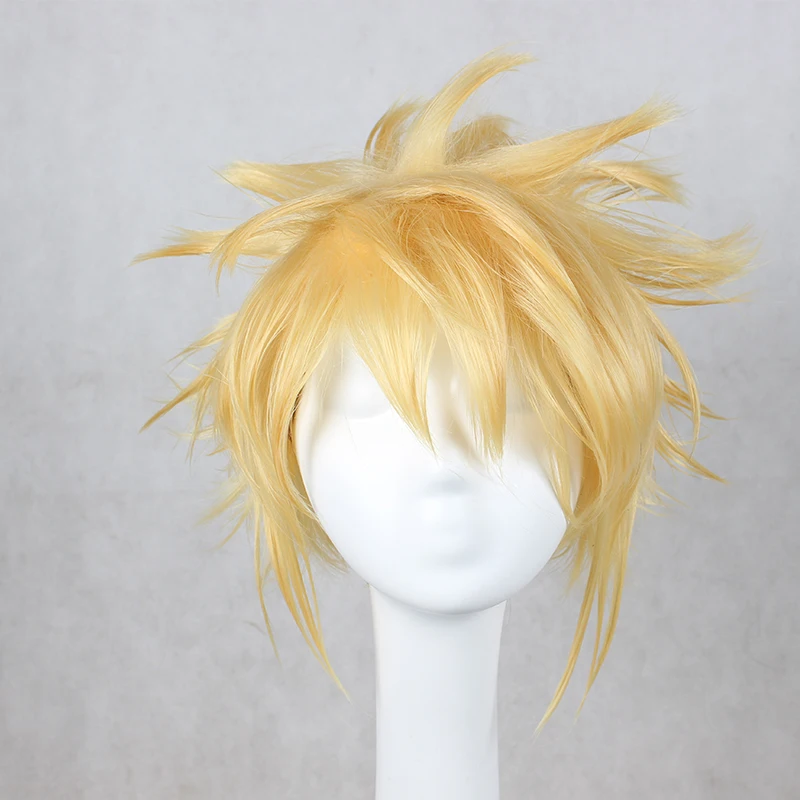 

New Arrival Anime Final Fantasy Cloud Strife Short Blonde Cosplay Costume Wig Heat Resistant Synthetic Hair