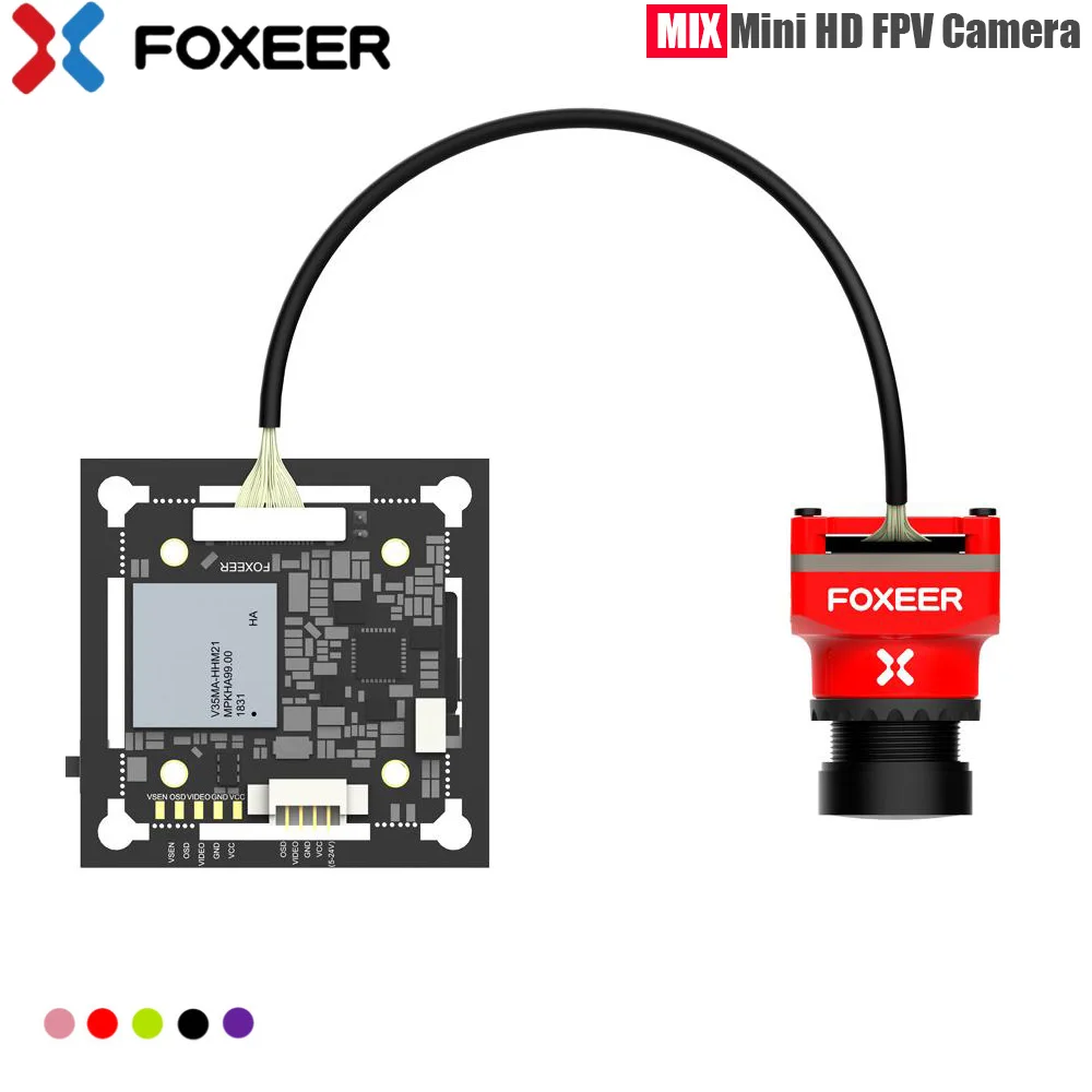 Foxeer Mix 2 16:9/4:3 PAL/NTSC Switchable 1080p 60fps Super WDR Mini HD FPV Camera with 2.1mm lens for FPV racing drone part
Foxeer Mix 2 16:9/4:3 PAL/NTSC Switchable 1080p 60fps Super WDR Mini HD FPV Camera with 2.1mm lens for FPV racing drone part