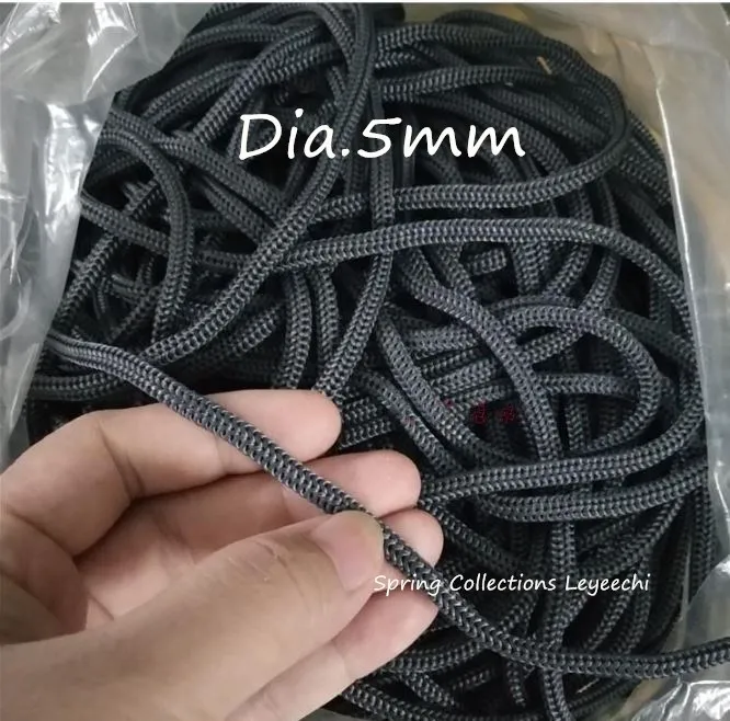 

65m/PCS Dia.5mm Polypropylene rope hammock DIY rope gift box portable backpack hollow exhibition tag badge grey, black,white