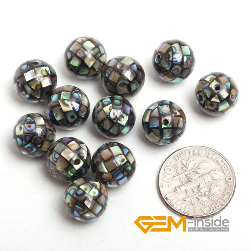 10mm round Abalone Shell beads natural shell beads DIY loose beads for