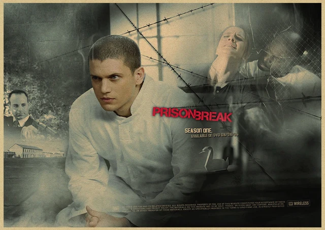 Prison break wentworth miller dominic purcell poster de papel vintage  pintura parede decoração para casa 42x30 cm 30x21 cm