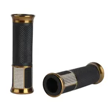 7/" 22 мм руль мотоцикла рукоятки черные зернистые резиновые бронзовые концы