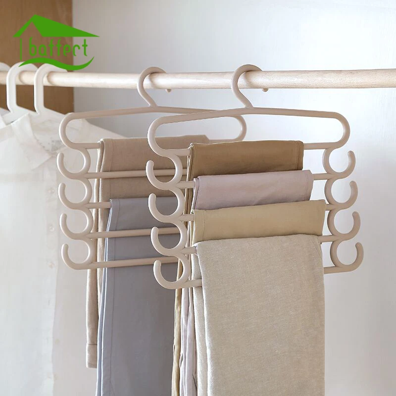 LOT Trousers Hanger 5 Layers Pants Scarf Hanger Holder Organizer Rack S Type