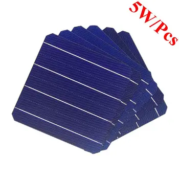 

100Pcs 5W 156 x 156MM Monocrystalline Solar Panel Solar Cells 6x6 For Photovoltaic Home Solar System