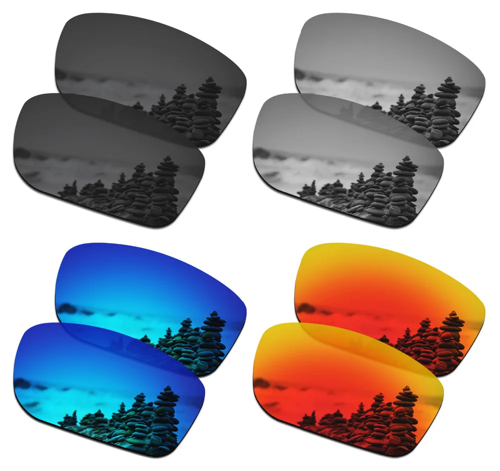 SmartVLT 4 Pairs Polarized Sunglasses Replacement Lenses for Oakley Mainlink - 4 Colors