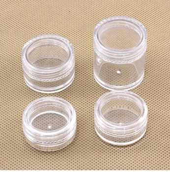 

100pcs/lot Cosmetic Round Empty Jar Pot Eyeshadow Makeup Face Cream Container Empty Cosmetic Sample Containers Storage Box