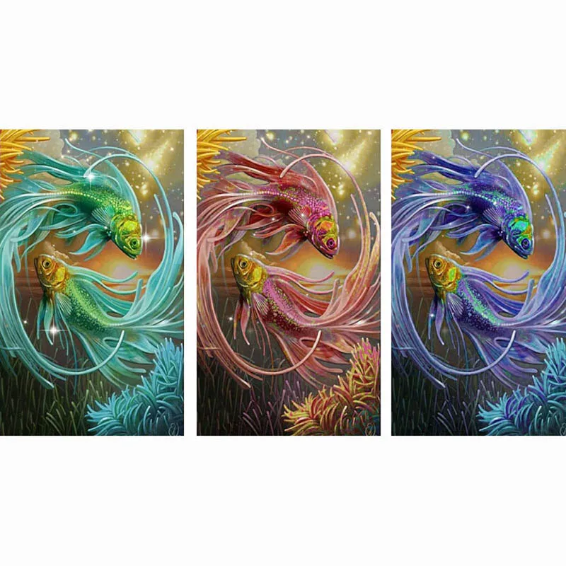 

5D Diamond Painting Fancy Carp Diamond Embroidery Needlework Crafts Wholesale Felt Diy Diamond Mosaic Cross Stitch