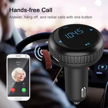 Беспроводной Hands Free Bluetooth fm-передатчик аудио плеер модулятор с USB Зарядное устройство Car Kit USB SD карты памяти Беспроводной громкой связи