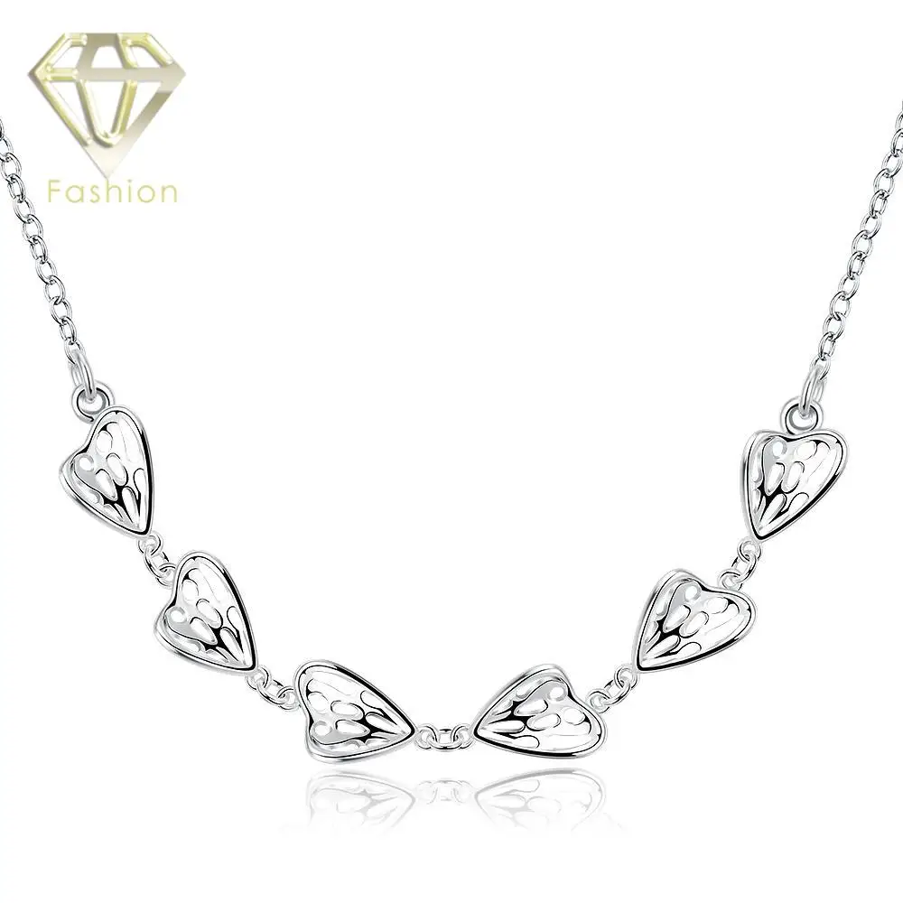Artificial Jewellery New Design Romantic Multi Hearts Link Pendant