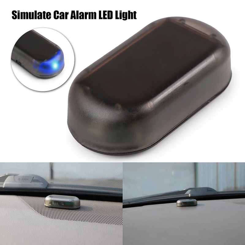 Fake Solar Car Security Alarm LED Light Security System Warning Theft