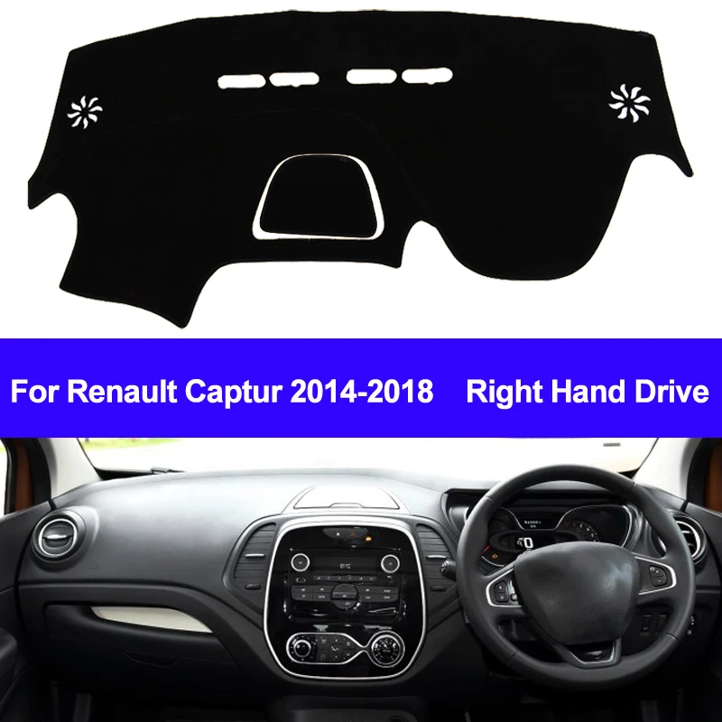 

Car Dashboard Cover Dash Mat For Renault Captur 2014 2015 2016 2017 2018 Auto Sun Shade Dash Board Mat Pad Non-slip Car Styling