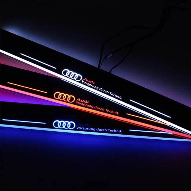 Led Door sill for Audi A1 2013 2014 LED Moving light Door scuff plate