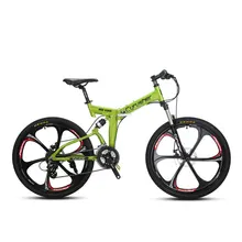 Cyrusher RD100 Folding Mountain Bike Full Suspension frame road Bicycle 24 Speeds 26X17 Inch Double Disc