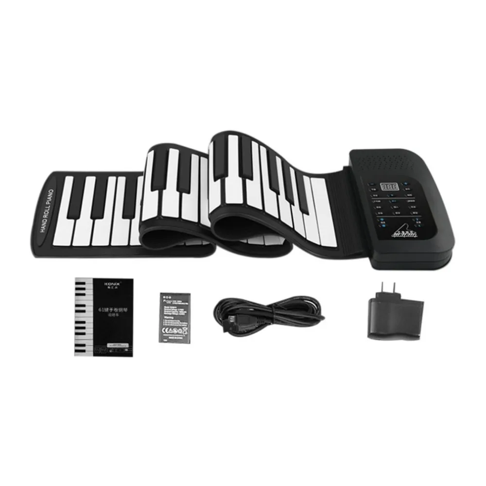 

61 Key Roll Up Piano Electronic Training Tool Professional Musical Instrument