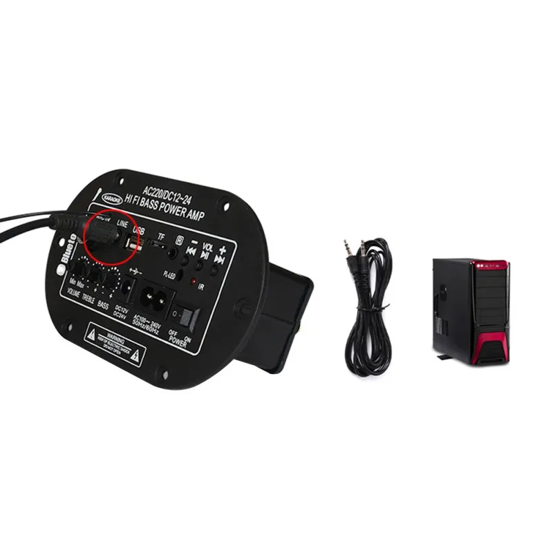 Amplificador Digital de 8 pulgadas con micrófono integrado Bluetooth micrófono Mono amplificador de potencia