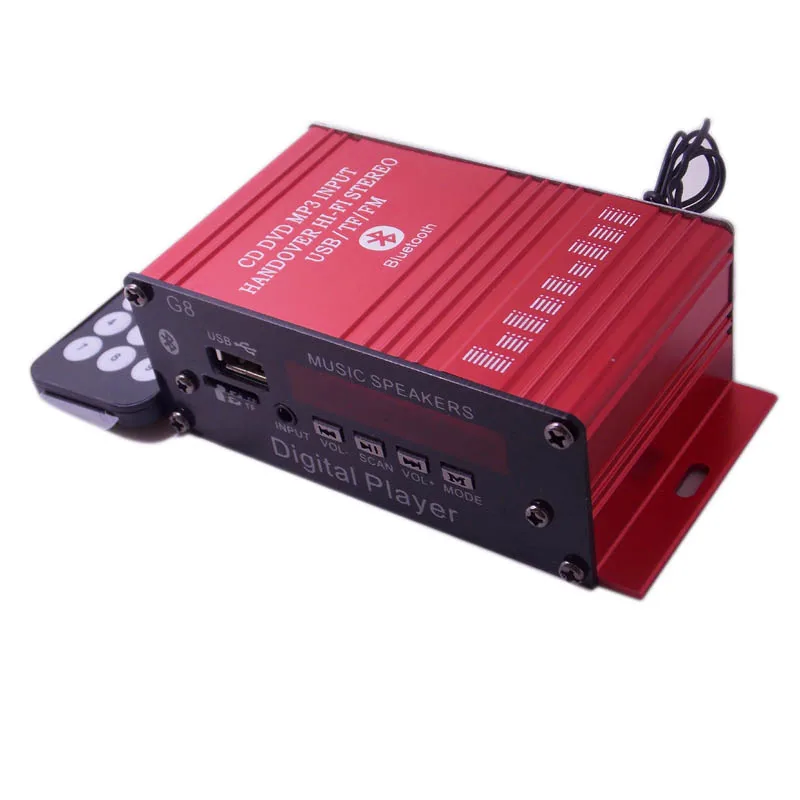 Автомобильный усилитель Bluetooth AUX FM USB SD TF цифровой плеер MP3 Музыка Аудио стерео