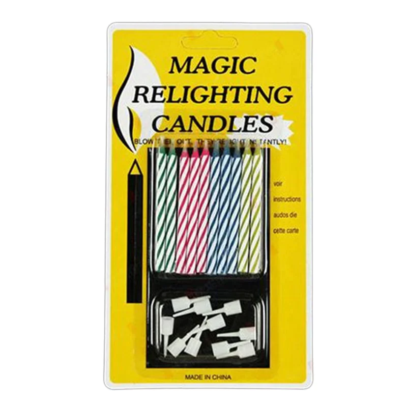

10Pcs/Pack Birthday Candles Jokes Gags Pranks Maker Trick Fun Novelty Funny Gadgets Blague Tricky Not Blowing Out Candles Toys