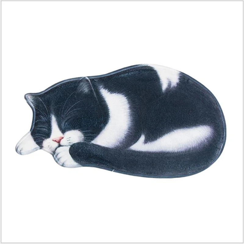 

Kitchen Rug Bath Mat Bathroom Products Rug Doormat Bathroom Mat Tea Table Bibulous Antiskid False Sleeping Cat Carpet