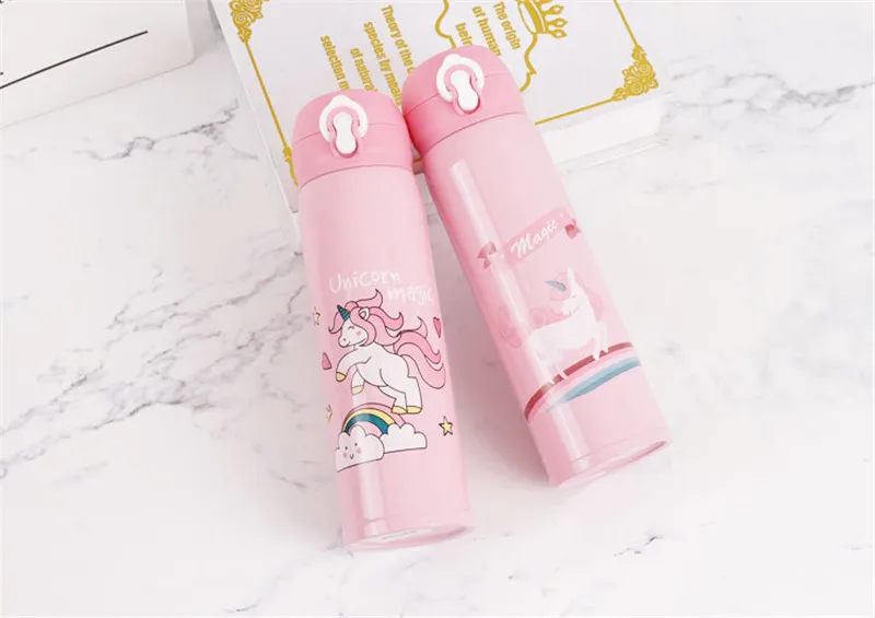 Cute Cartoon Unicorn Vacuum Flasks Thermos Stainless Steel Thermocup Travel Thermal Bottle Coffee Cup Insulated Water Bottles15