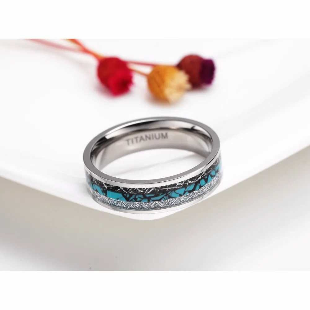 1 шт., 6 мм, 8 мм, синее кольцо для мужчин, обручальное кольцо, черное серебро, инкрустация нитью, титановые кольца для женщин, парные ювелирные изделия, удобная посадка