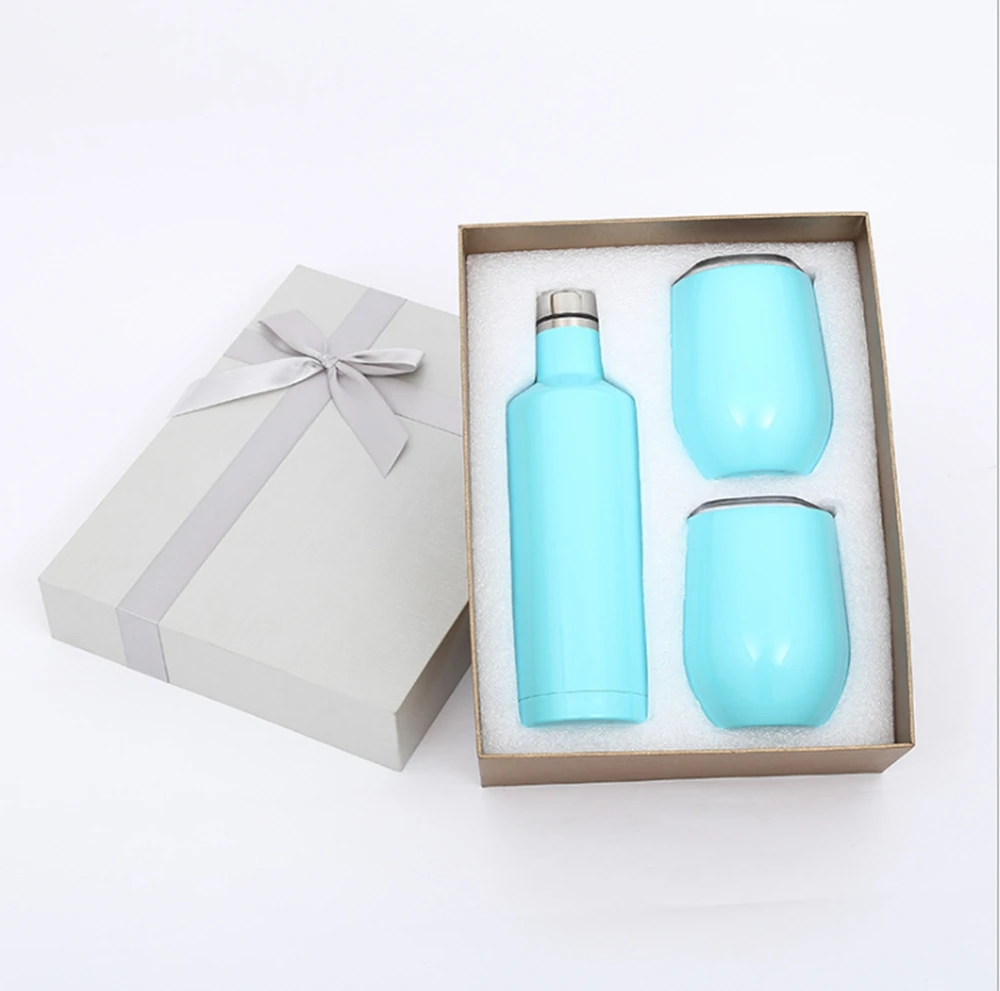 3PIECES SET FLASK GIFT BOX PACKING THERMOSES FACTORY WHOLESALE WATER