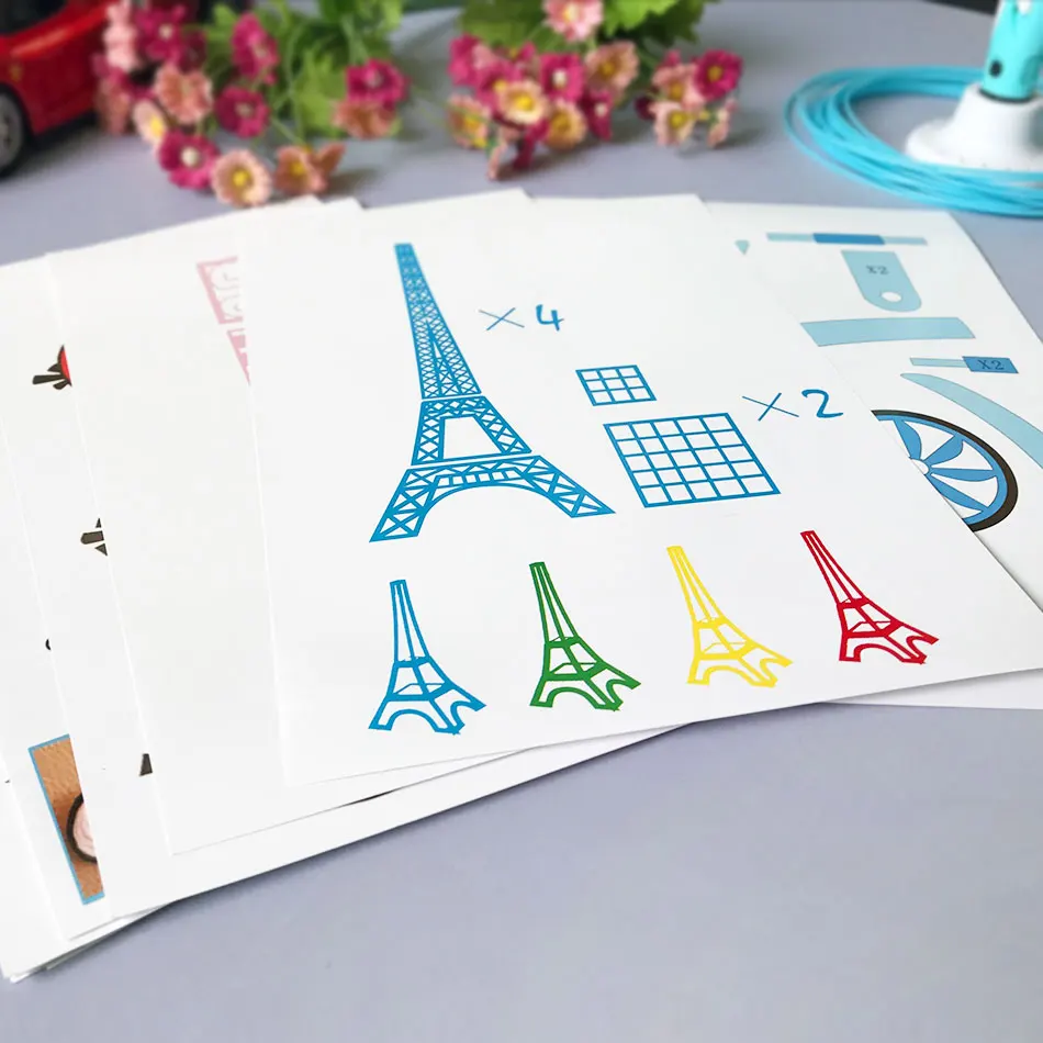 3d pen 3d painting paper graffiti board template copy board pattern random 20 reference drawings painting 20 copy paper models