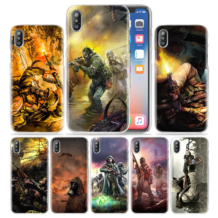 

Stalker Clear Sky Case for iPhone XS Max XR X 10 7 7S 8 6 6S Plus 5S SE 5 4S 4 5C 6+ 6S+ 7+ 8+ Hard PC Fundas Phone Cover Coque