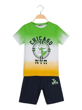 

Round neck T-shirt + shorts with pockets-full 2 pieces Cotton