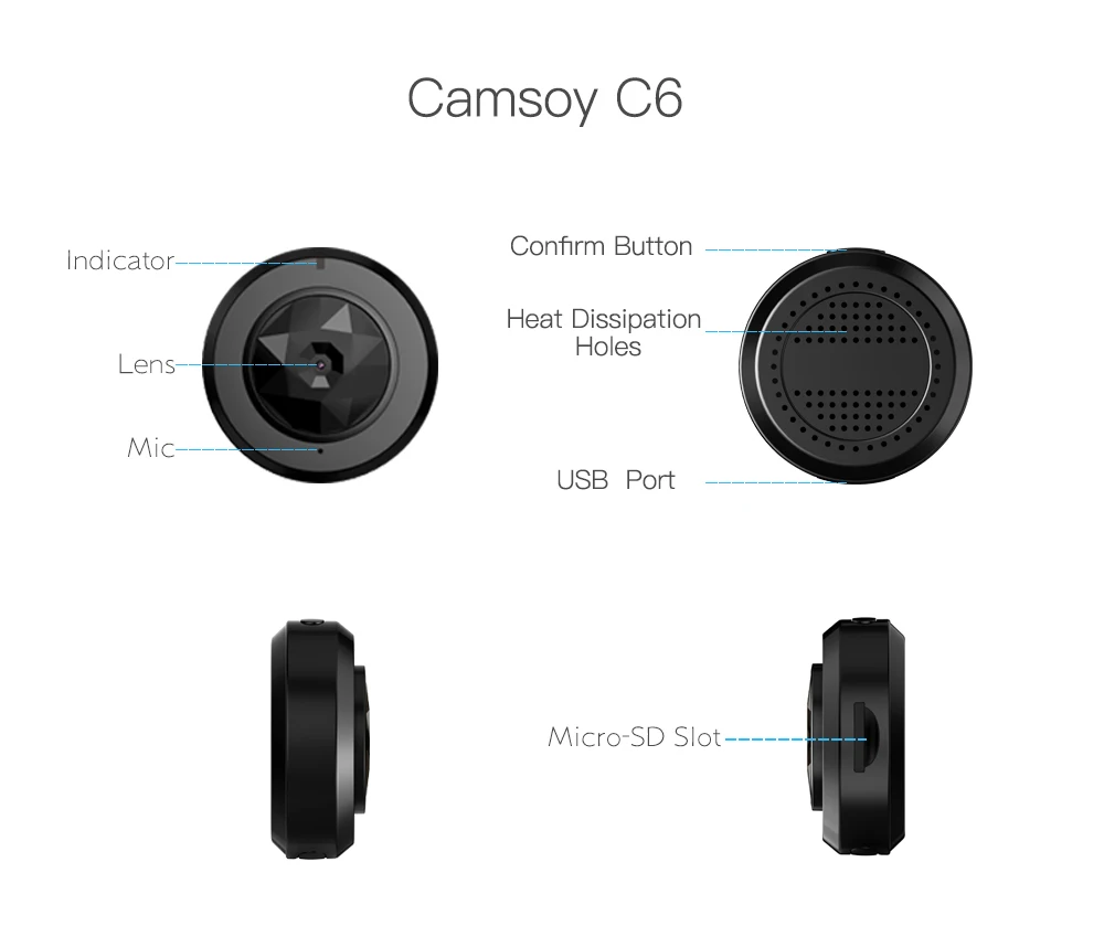 C6 Camsoy Cookycam Micro WIFI Mini Camera HD 720P With Smartphone App And Night Vision IP C1 Home Security Video Cam Camcorder