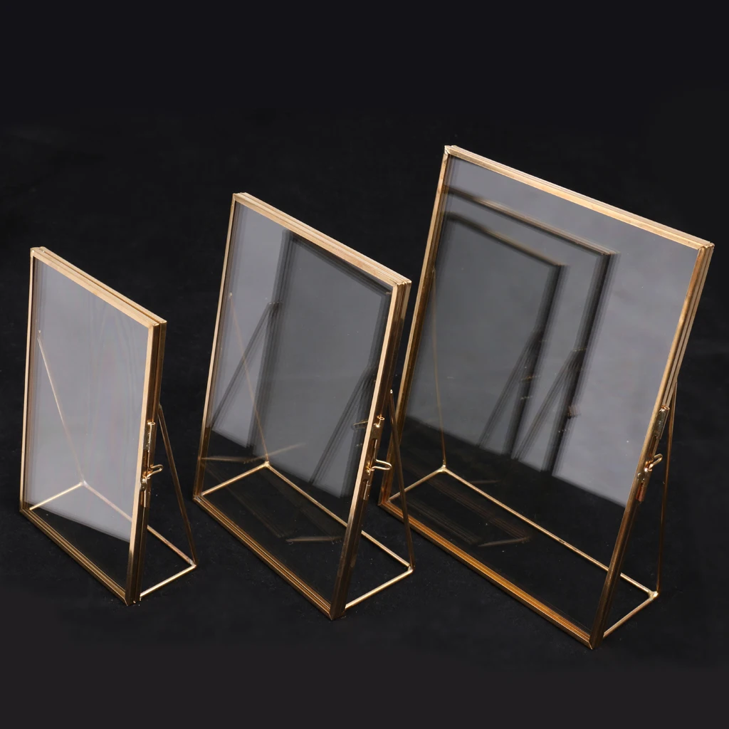 Golden State Art, Metal Wall Photo Frame Collection, Aluminum Gold Photo Frame