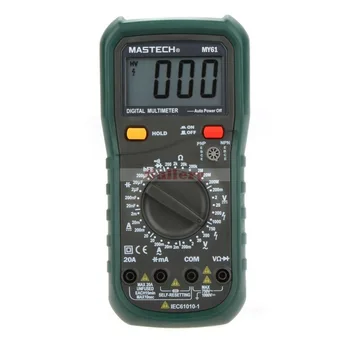 

MY61 DMM Digital Multimeter AC/DC Ammeter Voltmeter Ohmmeter Professional w/Capacitance & hFE Test Testers Meters