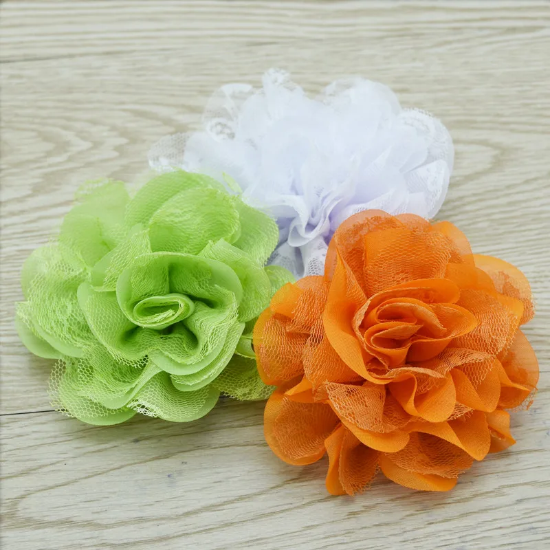 3.75'' chiffon lace flower  (21)